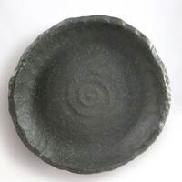 Round Plate Black Stone 26cm