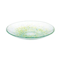 Glass Plate 24cm Green Shizuku