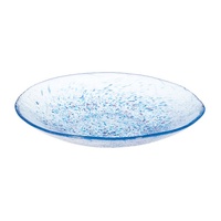 Glass Plate 24cm Blue Shizuku