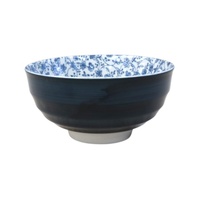 Bowl 16cm Flower Navy