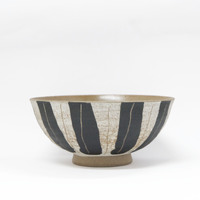 Rice Bowl Stripe Kuro 12.3cm