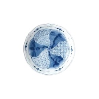 Plate 17cm Ume BluexWhite