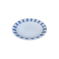 Plate 12cm Leaf WhitexBlue