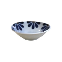 Sauce Plate 13.5cm Navy Flower