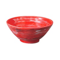 Bowl Red Swirl 18cm
