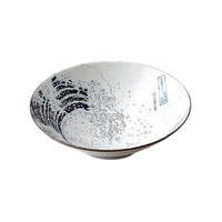 Bowl 24.5㎝ White Wabe Hokusai Japanese