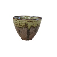 Tea Cup 8cm Earthy Brown Olive Green