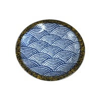 Plate 22cm Ocean Wave Blue