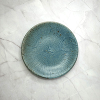 Round Plate Tokusa Blue 23.7cm