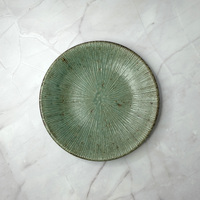 Round Plate Tokusa Green 23.7cm