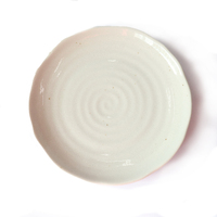 Round Plate White Swirl 16.5cm