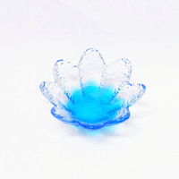 Small Dish Hana Glass Sky Blue 8.3cm