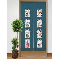 NOREN Lucky Cats Manekineko curtain